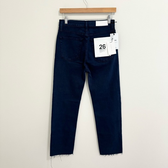 Re/Done NWT Dark Blue High Rise Stovepipe Jeans - Picture 4 of 8